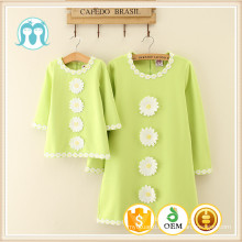 2016 Guangzhou Latest Summer Style Women Dresses Made In China Autumn Mint Colour Fashion Clothes For MOM&DAUGHTERS